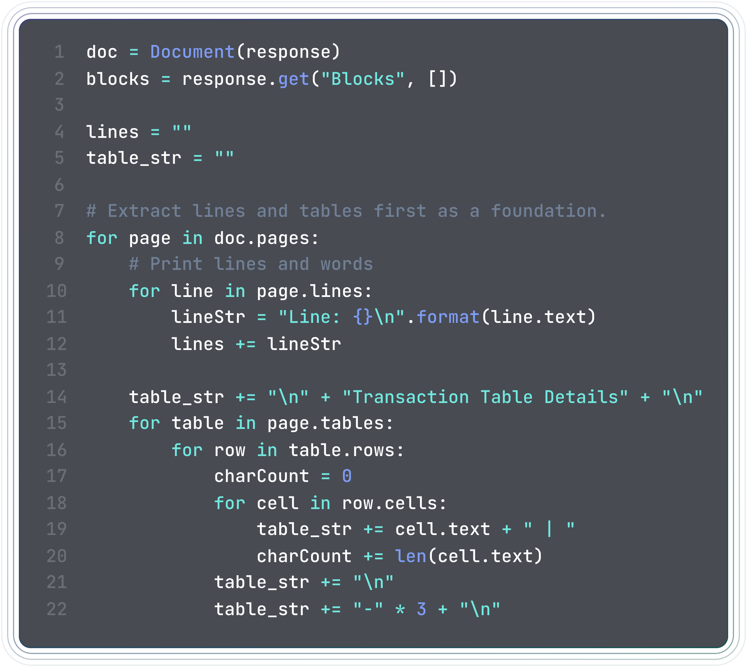 AWS Textract Block